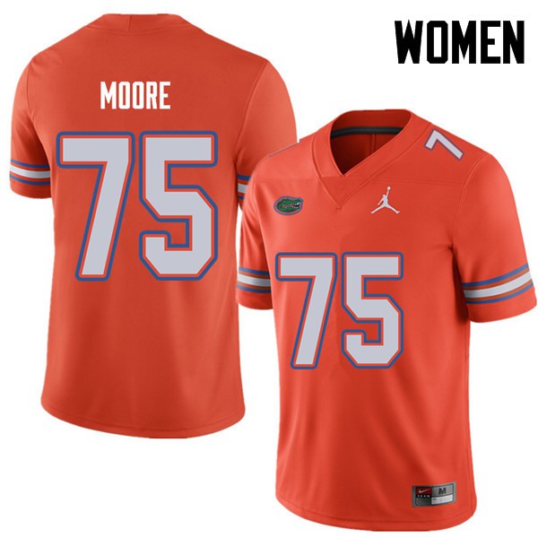 Jordan Brand Women #75 T.J. Moore Florida Gators College Football Jersey Orange